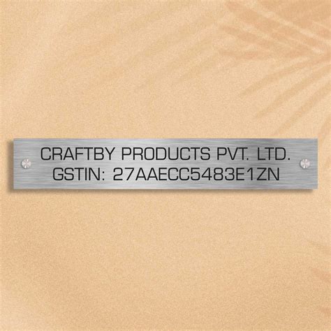 Rectanglica Stainless Steel Company GST Name Plate | Weatherproof ...