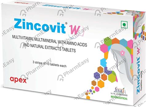 Buy Zincovit W Strip Of 10 Tablets Online at Flat 15% OFF | PharmEasy