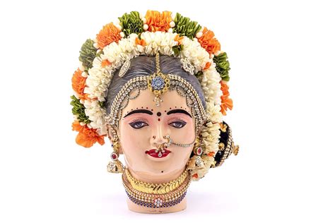 Buy M S Creations Fiber Goddess Gowri Idol/Face, 20x34 cm, Multicolour ...