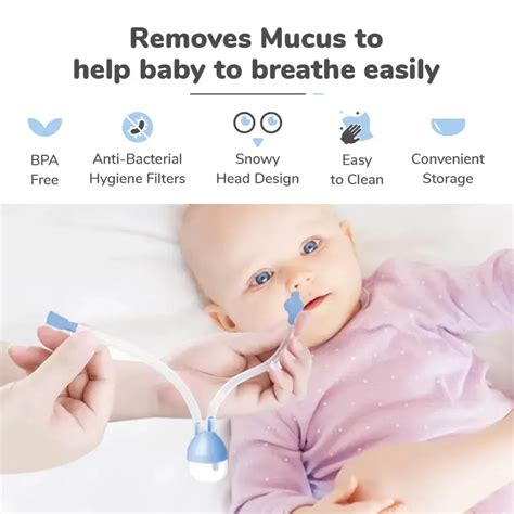 Snowy Baby Nasal Cleaner (Blue) Painless Mucus Relief - R for Rabbit