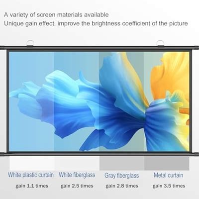 YUQIWKK Projector Screen Pull Down 16:9 Projection Screen, India | Ubuy