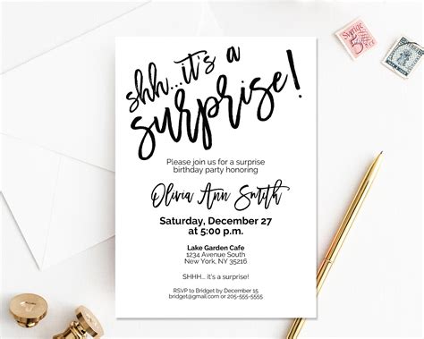 E Invitation Surprise Party at Mary Bilbo blog