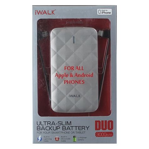 Buy iWalk Powerstaion 3,000mAh Ultra-Slim Backup External Battery ...