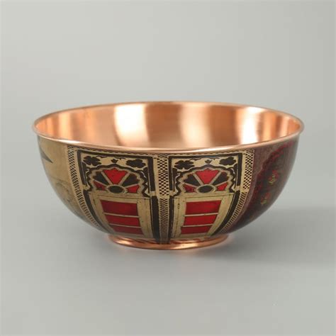 Buy INDIA CIRCUS Doors of Mystical Wonder Copper Printed Serving Bowl ...