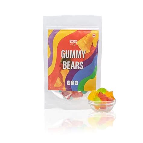 House of candy Gummy Bear Animal Shaped Candy W/Gummy Coating, Jelly ...
