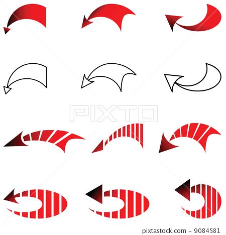 Arrows set. Vector. - Stock Illustration [9084581] - PIXTA