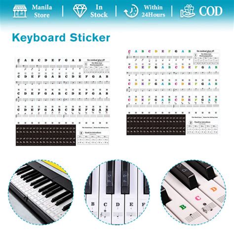 Image result for 36 Key Keyboard Notes Stickers