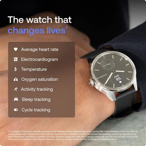 Withings Scanwatch2 Heart Health Monitor, ECG, SPO2, 30 Day Battery ...