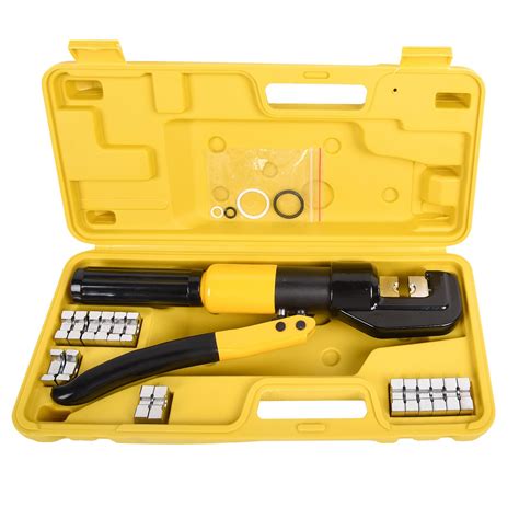 Buy LFGUD 10T Hydraulic Crimping Tool 12-2/0 AWG Battery Cable Crimping ...