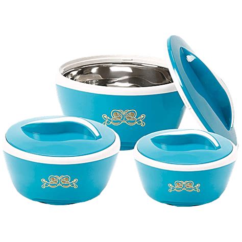 Buy Jayco Status Plastic Casseroles Set - Inner Steel Case, Insulated ...