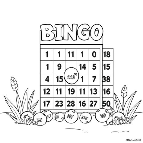 Bingo Colouring In