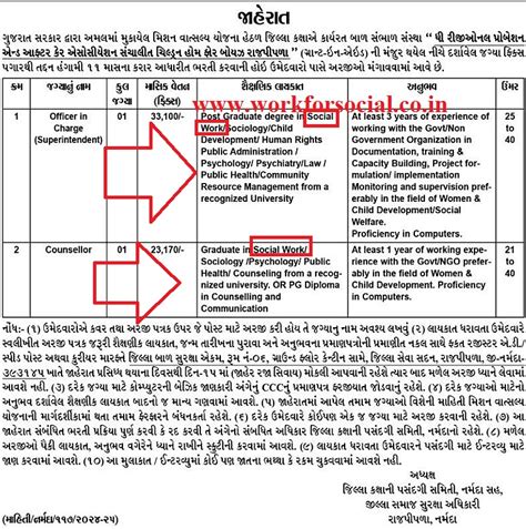 District Child Protection Units Recruitment 2024