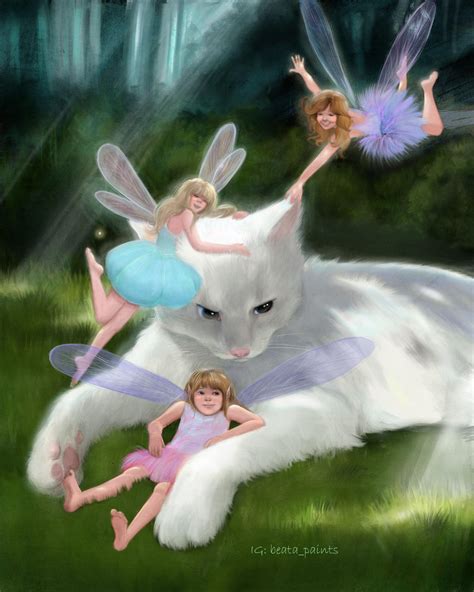 fairies and cat by beth223 on DeviantArt