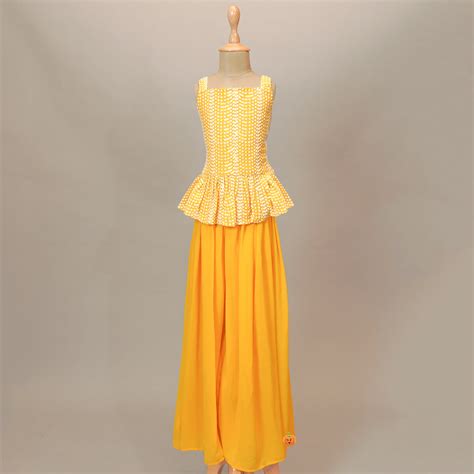 Buy Yellow Girls Plazo Suit – Mumkins