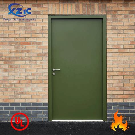 UL 180mins hollow metal steel fire rated exit door and frame, China UL ...