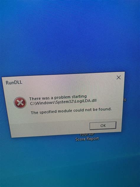 Image result for Error Message Rundll Cannot Find Module