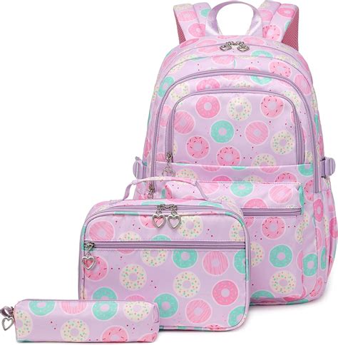 Amazon.com | Createy Kids Backpack for Girls Backpack with Lunch Box ...