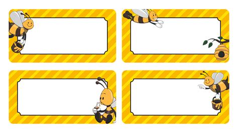 Bumble Bee Name Tag Printable at Marilyn Pierre blog