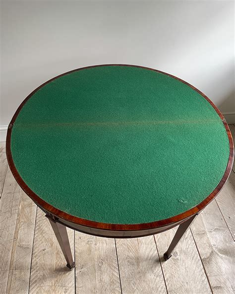 Antique card table, demi-lune card table, mahogany card table, georgian ...