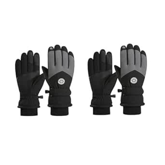 Buy GUSTAVE® 2 Pairs Polyurethane Winter Gloves for Men Women Warm ...