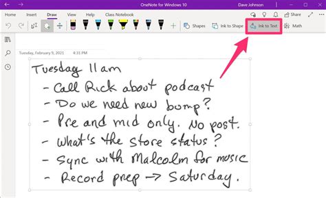Image result for Does OneNote Convert Handwriting to Text