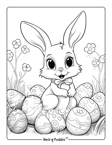Easter Bunny Coloring Pages - World of Printables