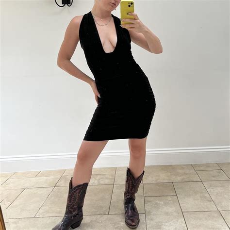 Vintage Jane Norman Black dress Very complimentary... - Depop