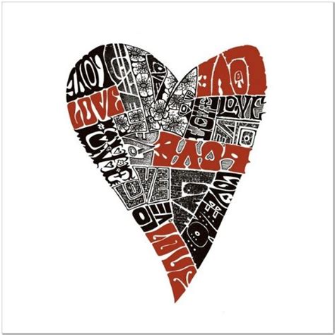 SMART ART - 'Lots of Love' by L.A. Pop Art - Fine Art Print 12x12 ...