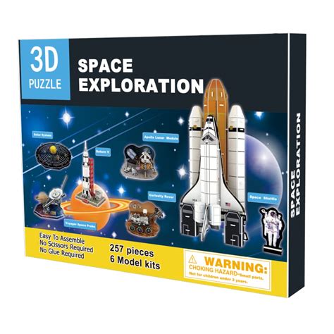 Buy Space Toys 3D Puzzles for Kids 6-in-1 Set – Outer Space Toys for 5 ...