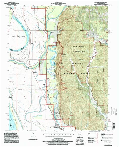 Classic USGS Wolf Lake Illinois 7.5'x7.5' Topo Map – MyTopo Map Store