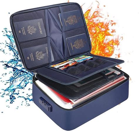 Waterproof Document Bag with Safe Code Lock,Multi-Layer Storage Pouch ...
