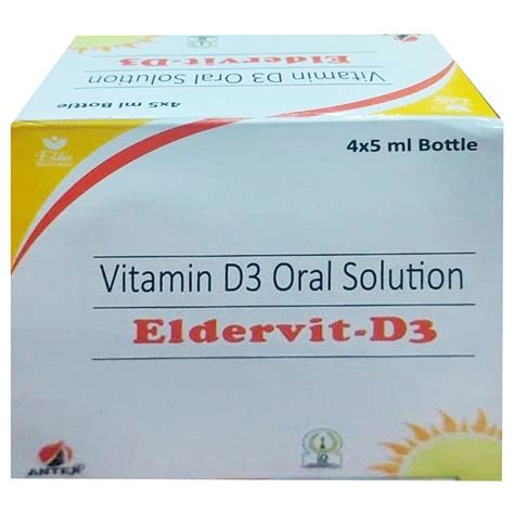 Buy Eldervit-D3 Oral Solution 5 ml | 19 Minutes Delivery | Apollo Pharmacy