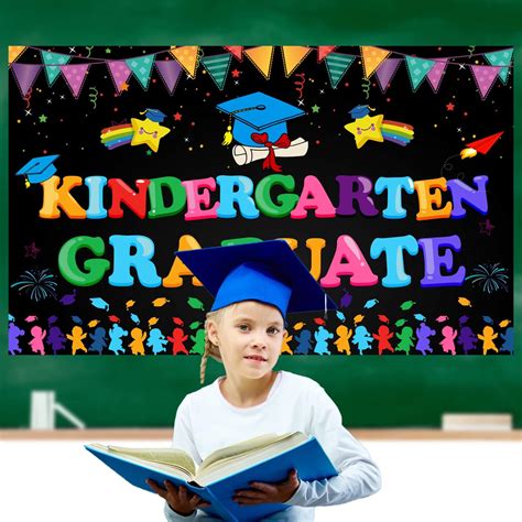 Tineit Large 71 X 43 Inch Kindergarten Graduation Backdrop, India | Ubuy