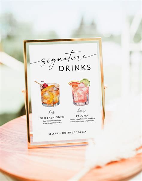 Cute Names For Wedding Signature Drinks