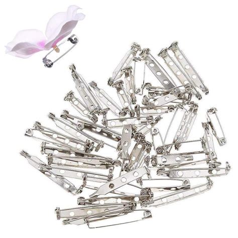 DIY Crafts Pack of 50 Pcs, Brooch Pin # 4, Silver Stainless Steel ...