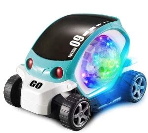 LAKSH FASHION Mini 360 Degree CAR Rotating Stunt Car Bump and Go Toy ...