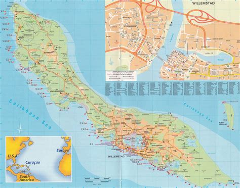 Large Curacao Maps for Free Download and Print | High-Resolution and ...