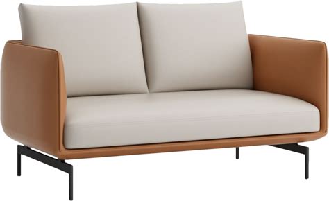 科尔卡诺 现代仿生态皮双人沙发_设计素材库免费下载-美间设计