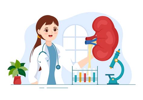 Nephrologist Illustration with Cardiologist, Proctologist and Treat Kidneys Organ in Flat ...