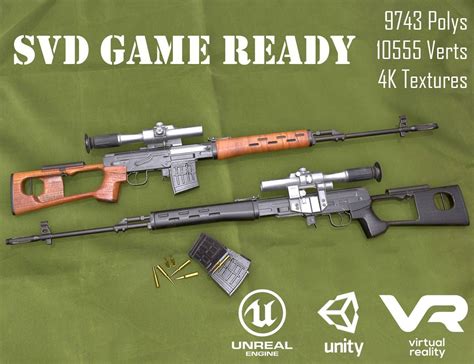 SVD Dragunov sniper rifle 3D model | CGTrader