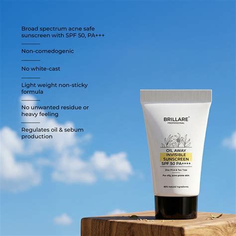 Mini Oil Away Invisible Sunscreen with SPF50 (10gm) – Brillare