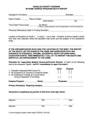 Fillable Online douglascountywa In-Home Death Form - Douglas County ...