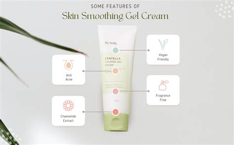 iUNIK Centella Calming Gel Cream Vegan Non-Sticky Face Moisturizer Acne ...
