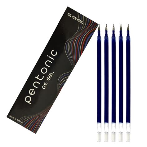 Pentonic Gel Pen Refill | 0.6 mm | Blue Ink | Pack Of 10 & 50 | Daraz ...