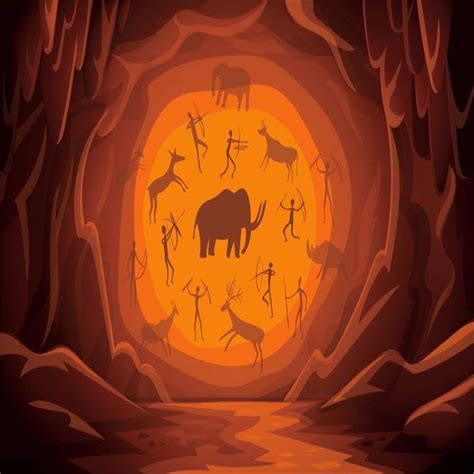 Aofoto 6x6ft Prehistoric Cave Backdrop Cartoon Mountain Original ...
