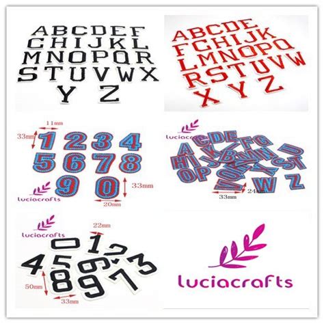 Generic Style1 40X51mm 26pcs : Number Alphabet Letter Patches ...
