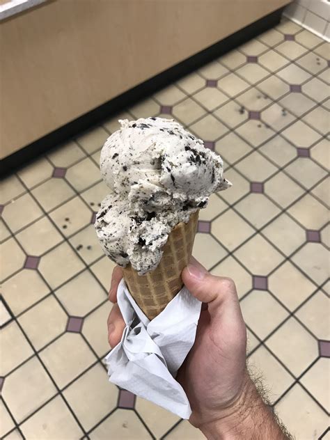 Tillamook cookies and cream in a waffle cone [1960x1080] : r/FoodPorn