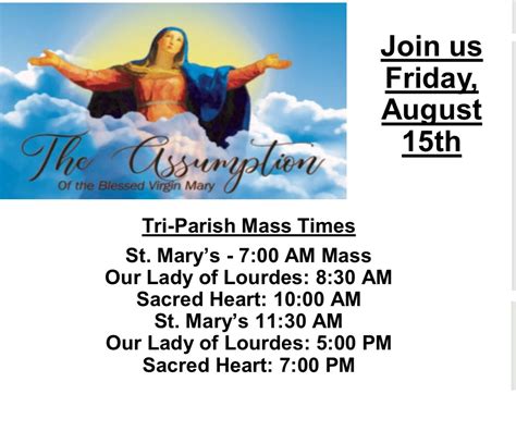 The Assumption of the Blessed Virgin Mary Mass, 1650 Route 12, Gales ...