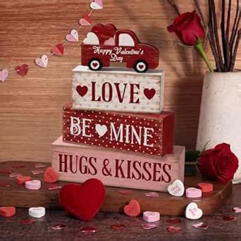 Marsui 4 Pcs Valentine's Day Decorations Valentines Centerpieces for ...