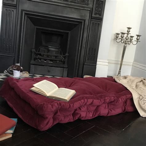 Velvet Floor Cushion mattressTufted cushion by TheSimpliUnique